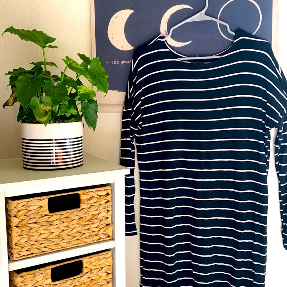 BILLABONG : Long sleeve striped skater dress